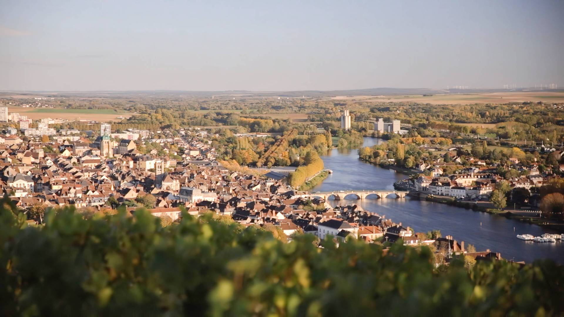 Joigny vue du ciel